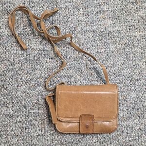 Brazilian Sandalwood Cowhide Mini Leather Crossbody Purse